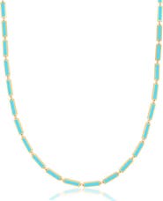 The Lovery Fine Jewelry Turquoise Bar Necklace