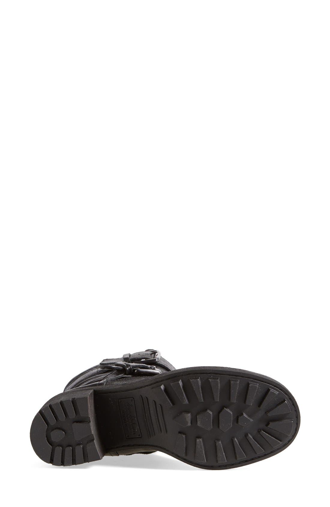 'Troy' Moto Boot, Alternate, color, BLACK LEATHER