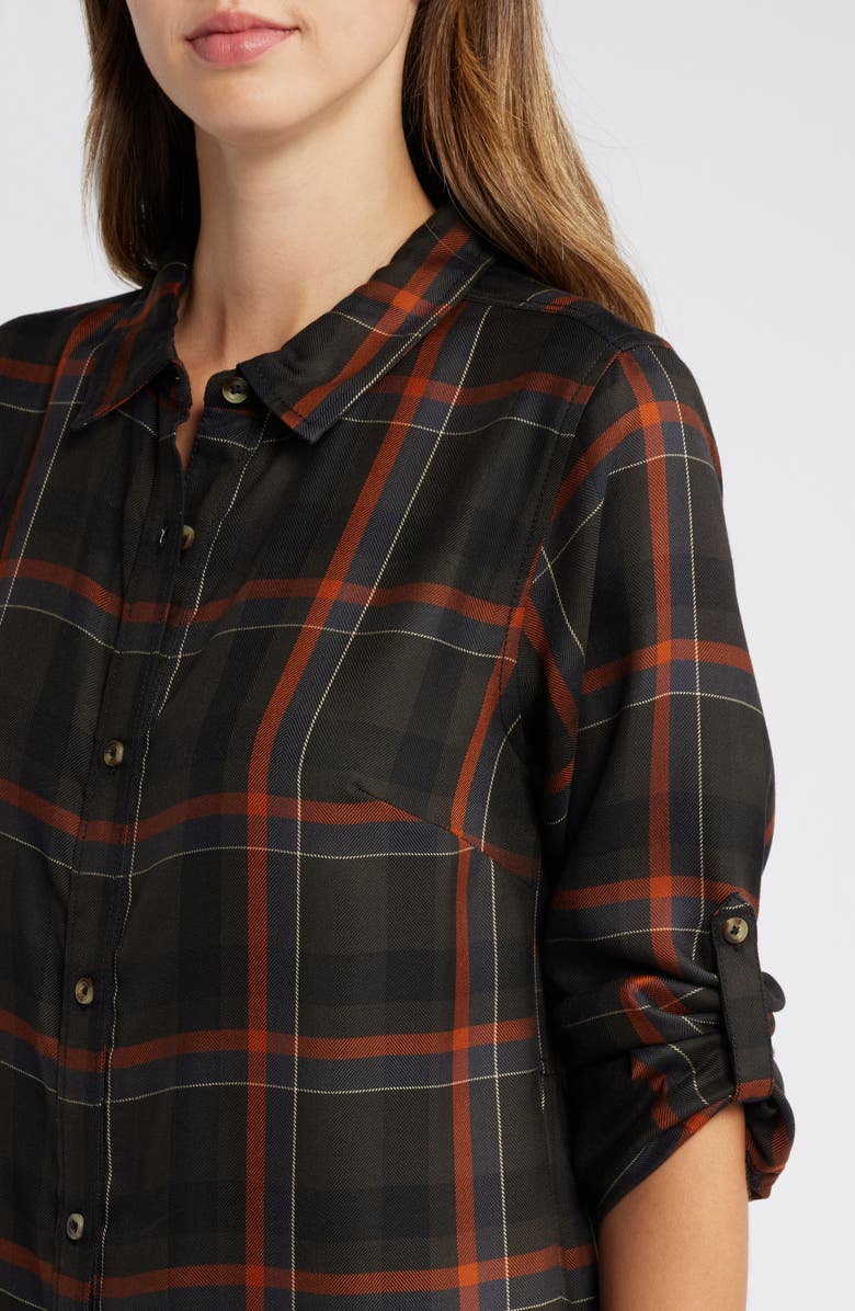 Hatley Cara Plaid Button-Up Shirtdress, Alternate, color, 