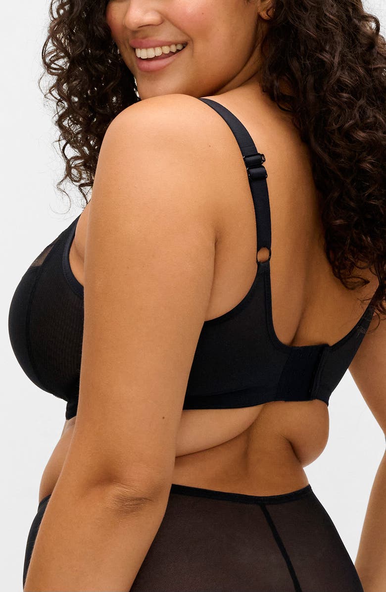 Elomi Matilda Full Figure Underwire Plunge Bra, Alternate, color, Black
