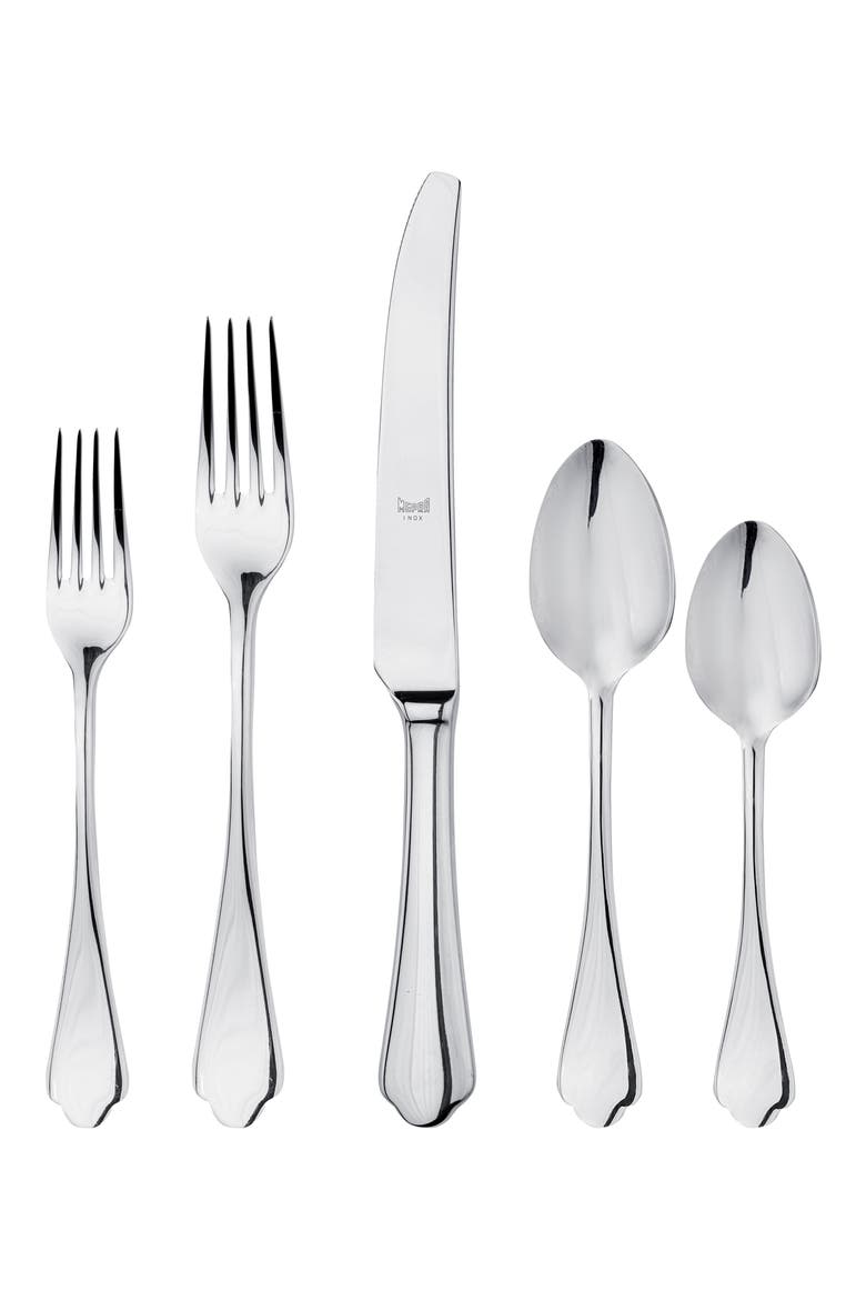 Dolce Vita 5-Piece Flatware Set, Main, color, STAINLESS SHINY