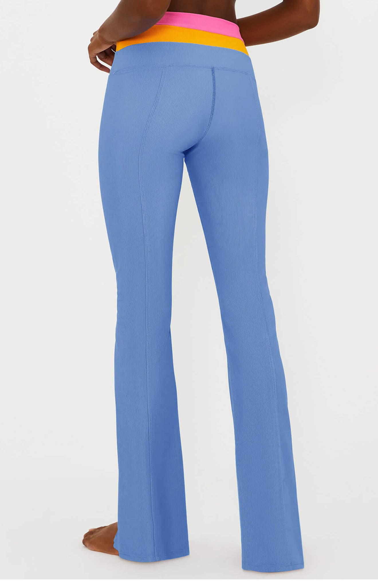 Beach Riot Amalfi Split Cuff Rib Flare Pants | Nordstromrack