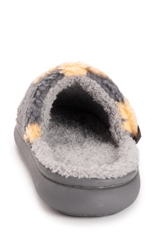 Muk Luks Joss Faux Shearling Lined Slipper In Gray