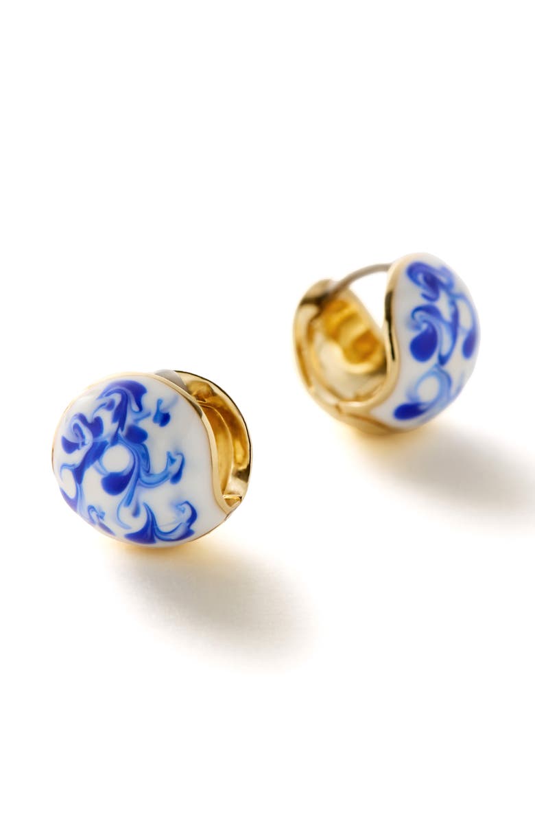 Ana Luisa Statement Earrings - Mini Abby Marble Blue, Alternate, color, Marble Blue/ Gold