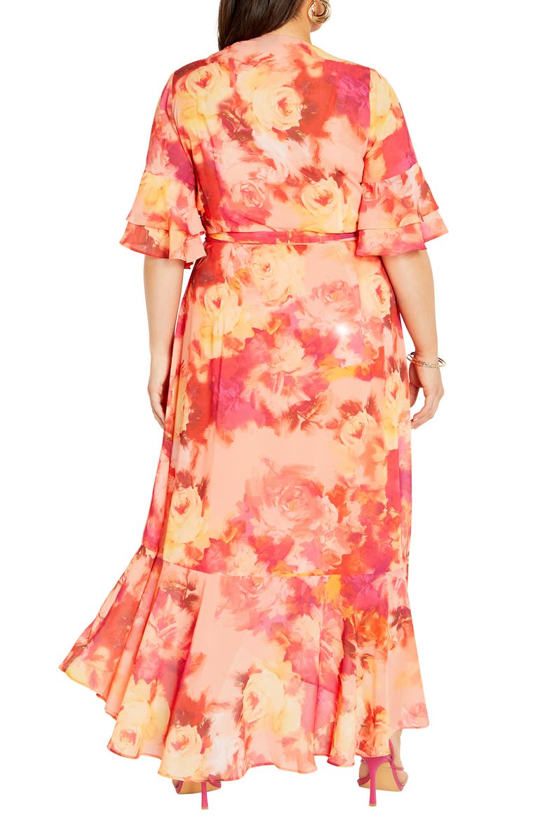Sierra Wrap Maxi Dress, Alternate, color, PRINT