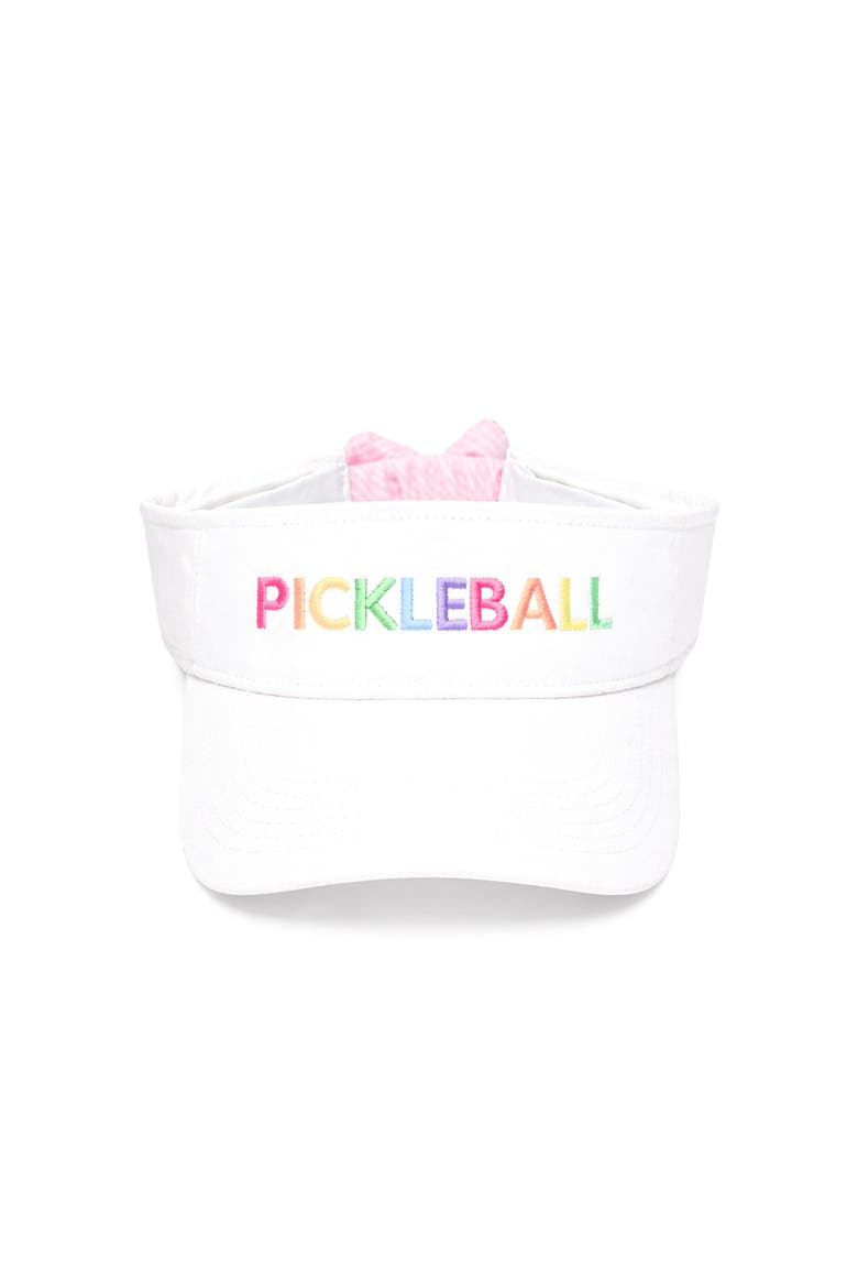 Pickleball Bow Visor, Alternate, color, White