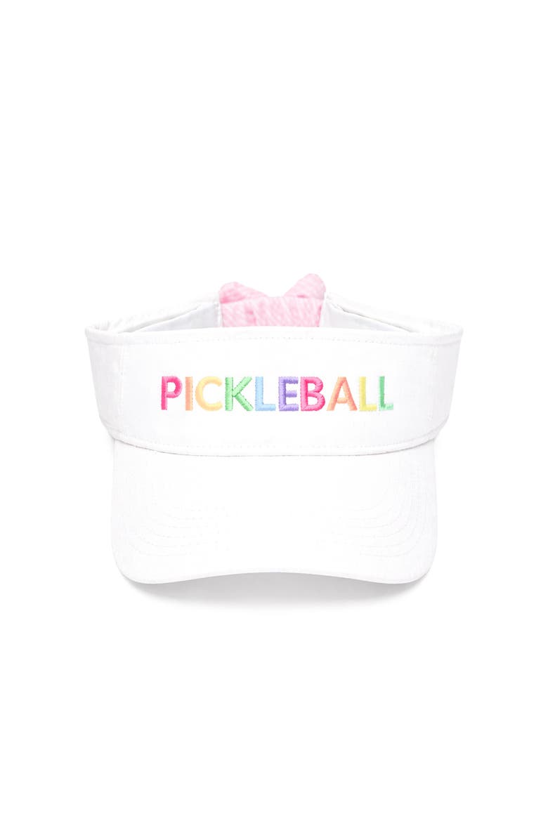 Bits & Bows Pickleball Bow Visor, Alternate, color, White