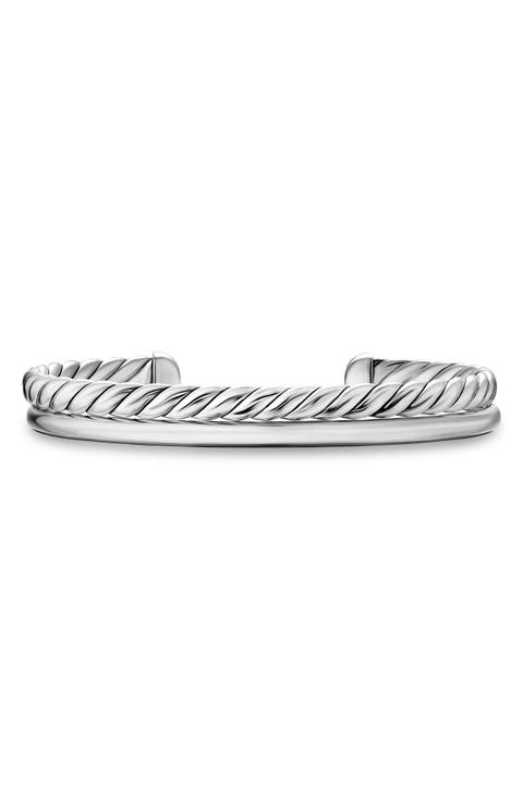 DY Mercer® Two Row Cuff Bracelet in Sterling Silver, 8mm