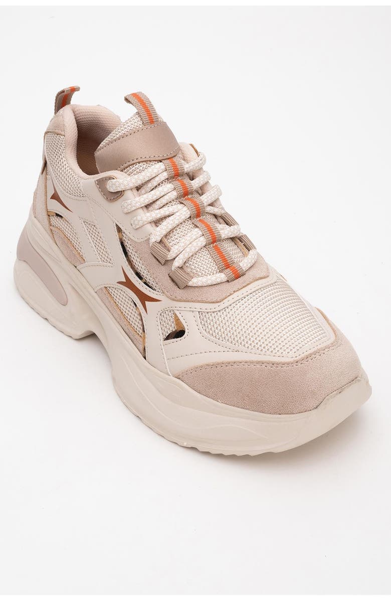 Prologue Shoes Marron Sport Sneakers, Alternate, color, Beige Faux Leather