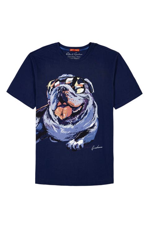 Shades of Graham Bulldog Cotton Graphic T-Shirt