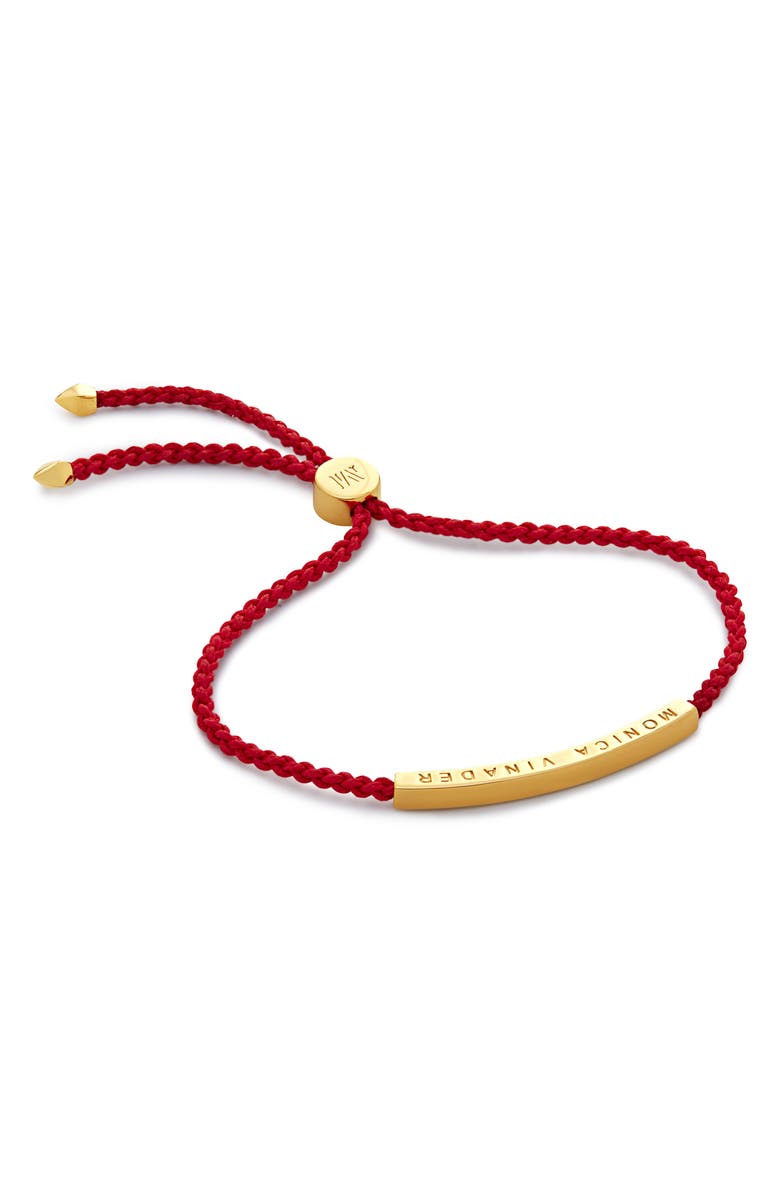 Monica Vinader Engravable Mini Linear Friendship Bracelet, Main, color, 