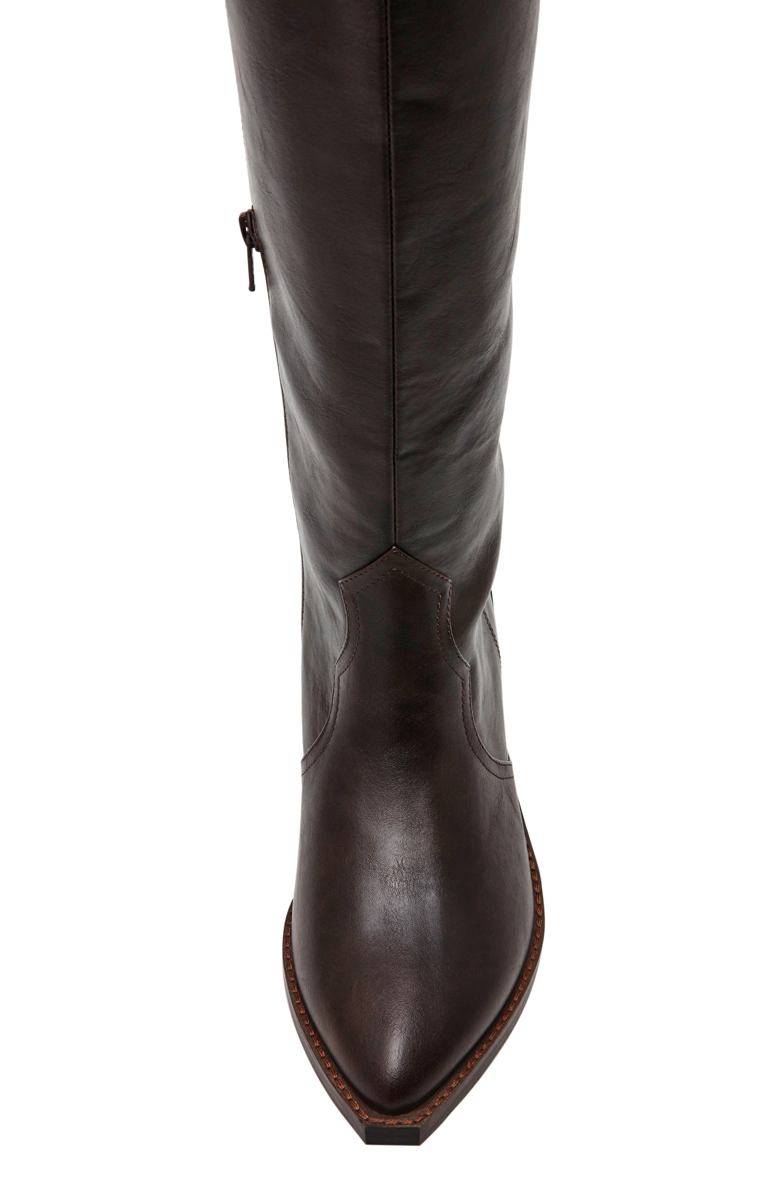 Kit Knee High Boot, Alternate, color, DARK BROWN SMOOTH