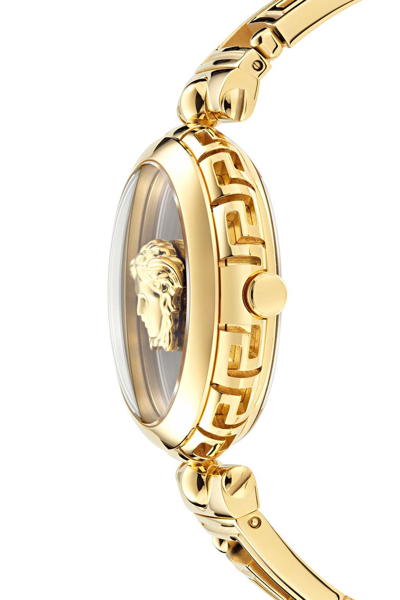 Medusa Jewel Bracelet Watch, 34mm, Alternate, color, IP YELLOW GOLD
