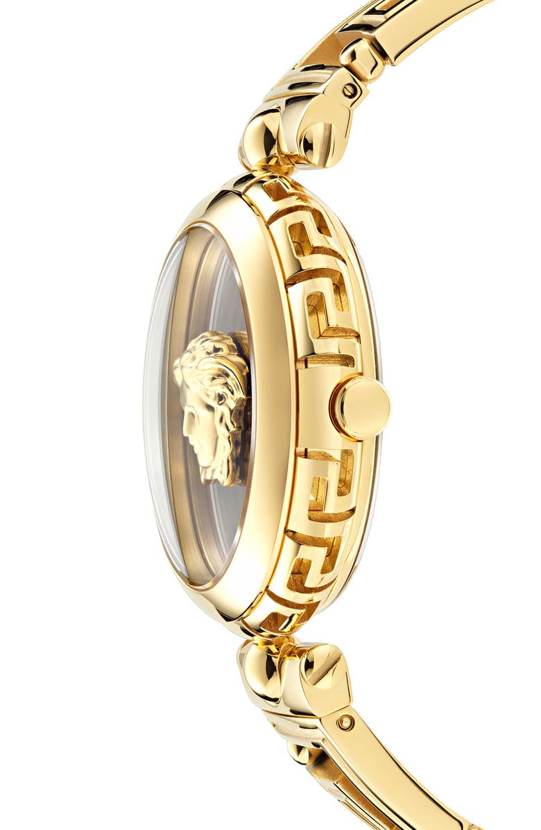 Versace Medusa Jewel Bracelet Watch, 34mm, Alternate, color, Ip Yellow Gold