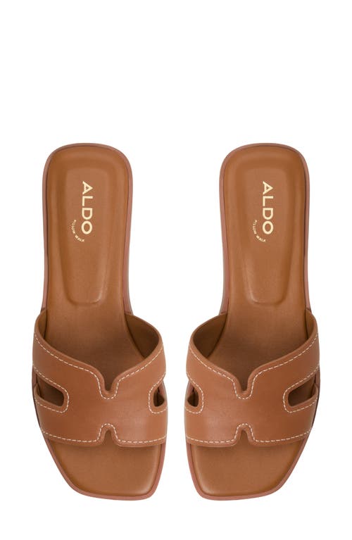 Shop Aldo Itsandal Slide Sandal In Medium Brown