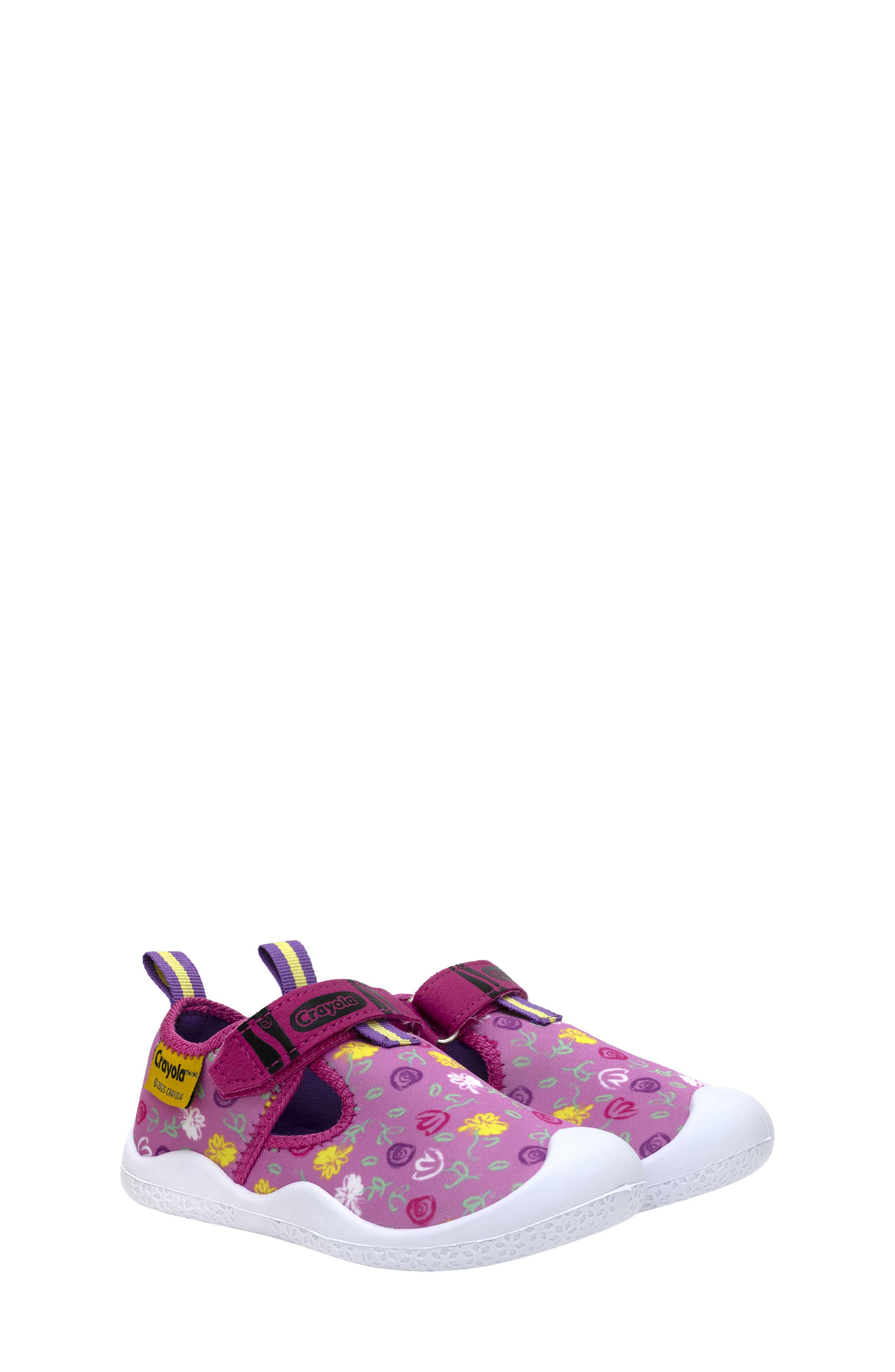 Robeez<sup>®</sup> Kids' Flower Doodles Sandal, Main, color, Pink