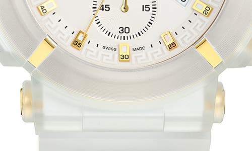 Versace Real Active Chronograph Bracelet Watch, 45mm In White
