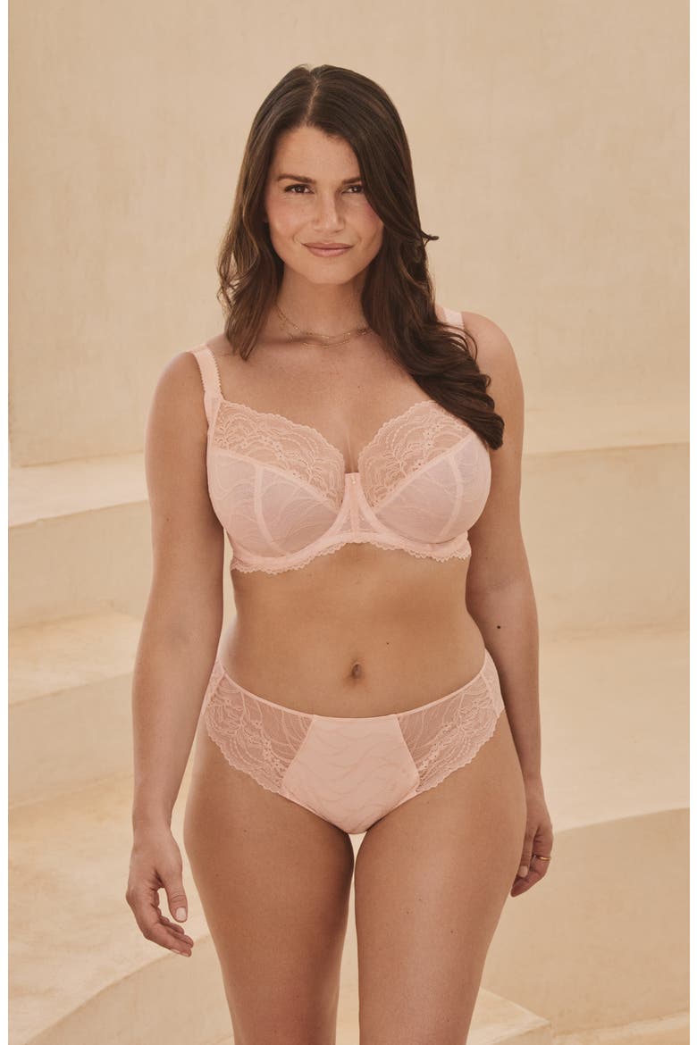 Cesile Underwire Side Support Bra, Alternate, color, PEACH SORBET