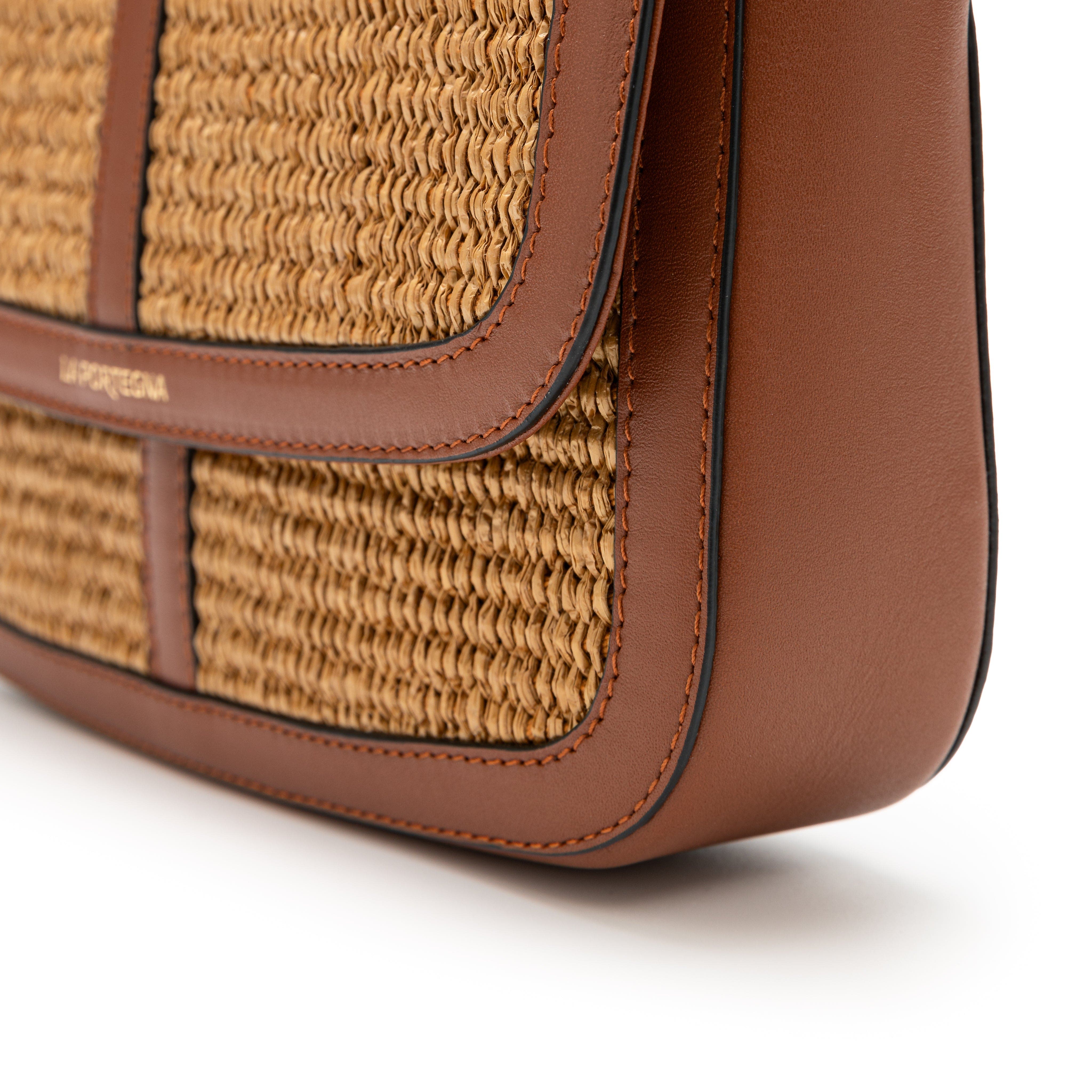 Lucía Jute Bag With Leather Details, Alternate, color, Light Brown