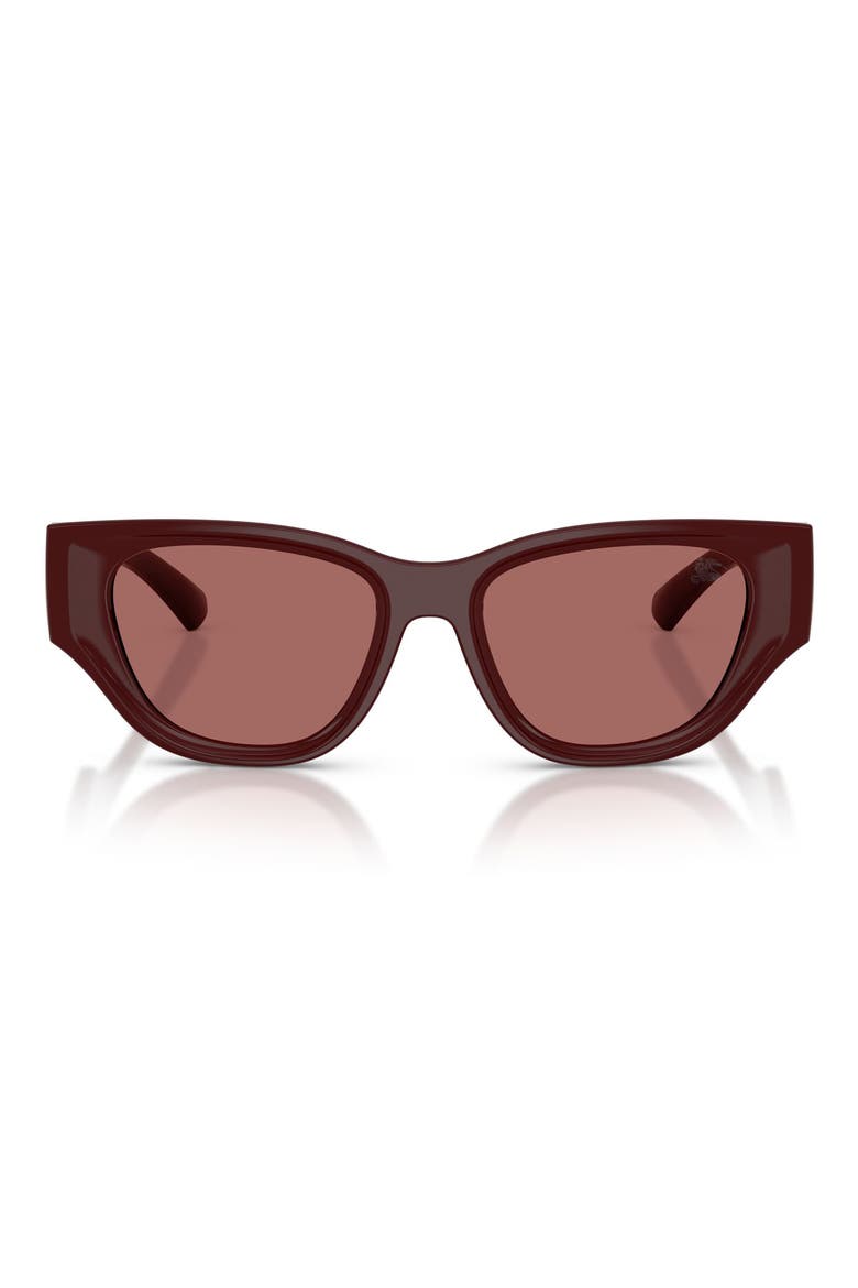 52mm Cat Eye Sunglasses, Main, color, BORDEAUX / DARK VIOLET