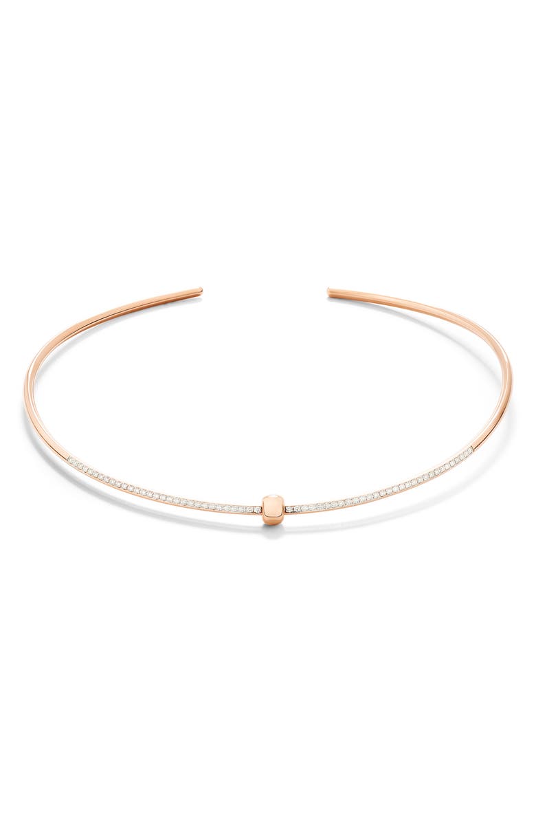 Pomellato Together Choker Necklace, Main, color, Rose Gold/ Diamond