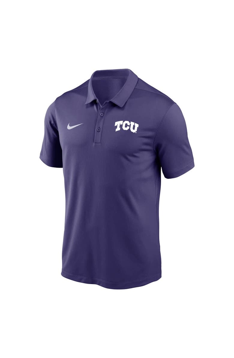 Nike Men's Nike Purple TCU Horned Frogs Victory Solid Performance Polo, Alternate, color, Purple
