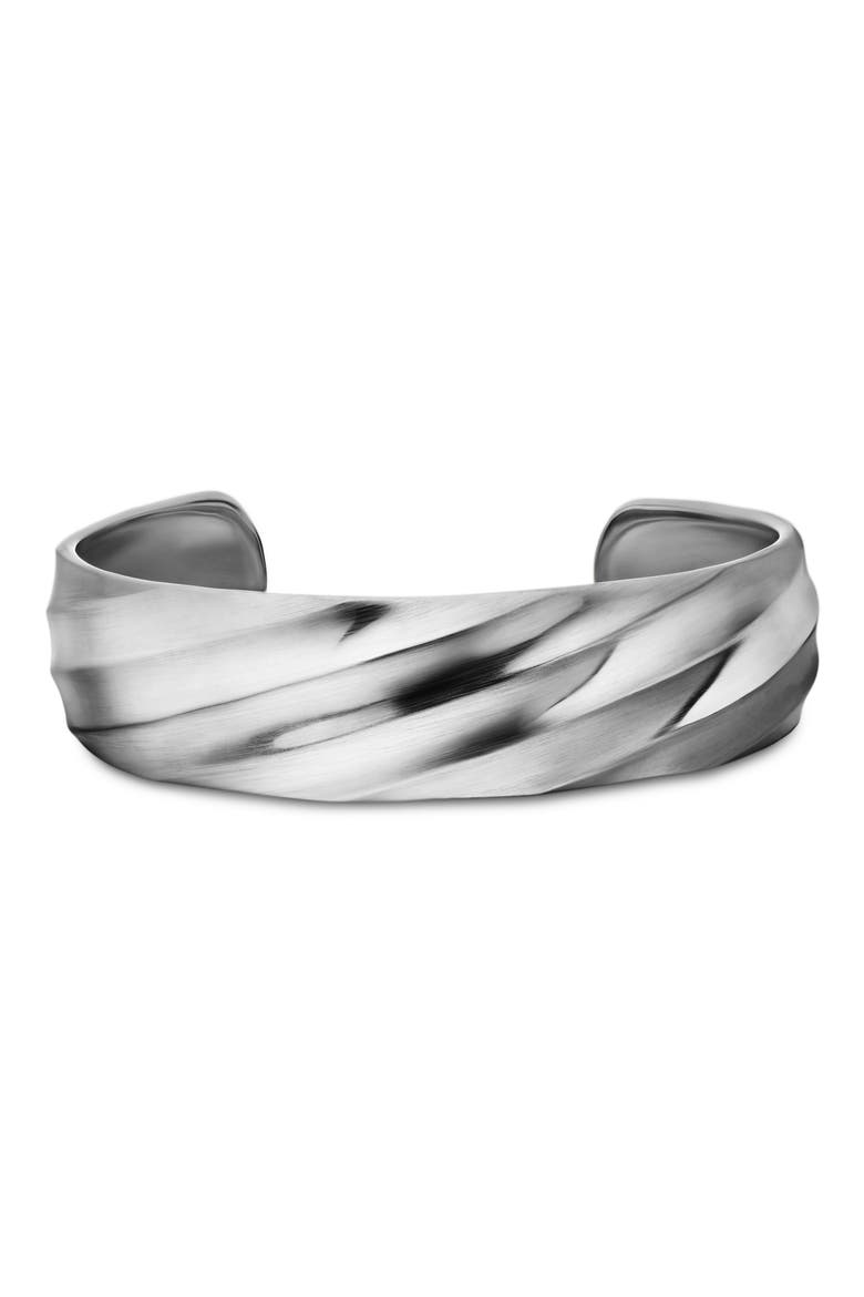 Cable Edge Cuff Bracelet in Recycled Sterling Silver, Alternate, color, STERLING SILVER
