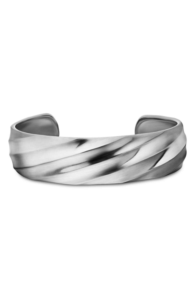 David Yurman Cable Edge Cuff Bracelet in Recycled Sterling Silver, Alternate, color, Sterling Silver