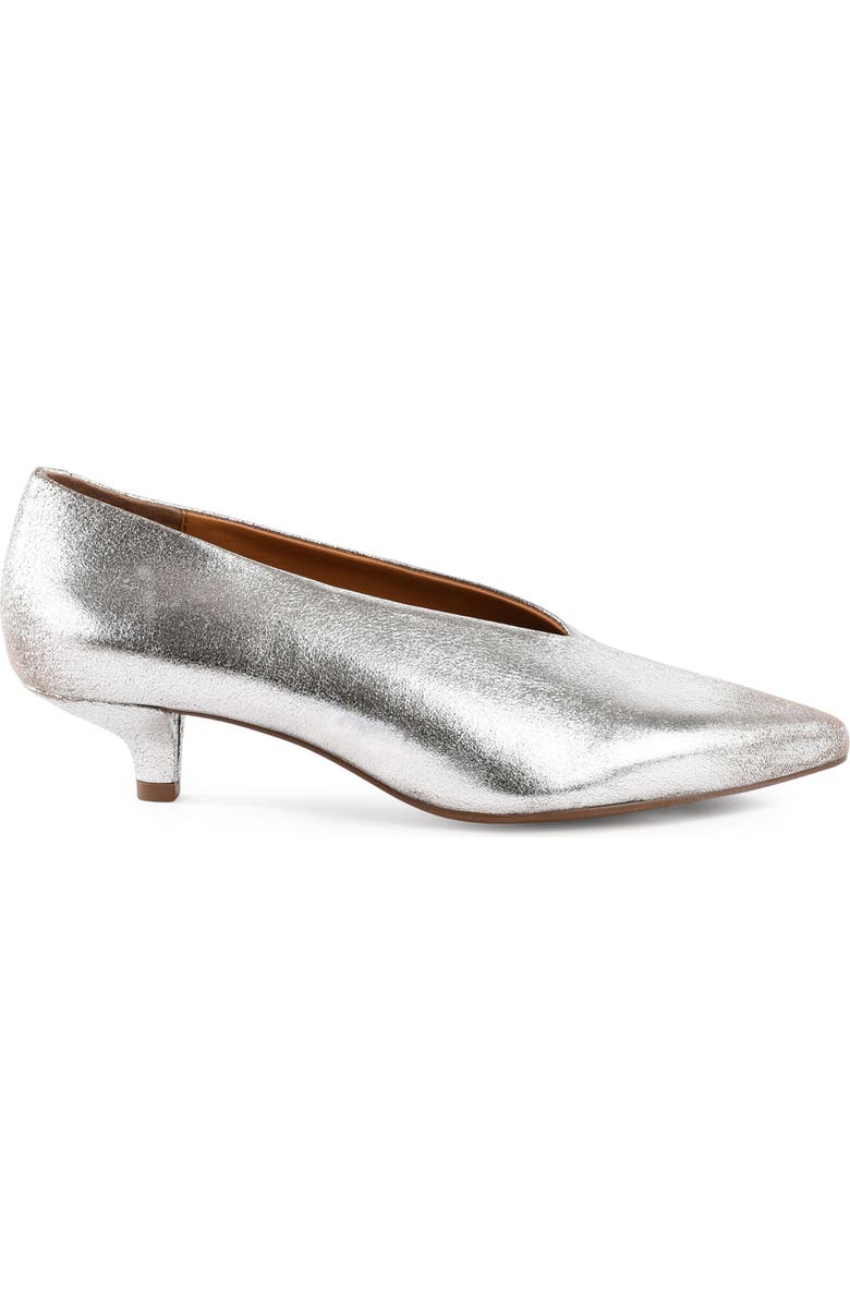 Seychelles Libertine Pointed Toe Kitten Heel Pump, Alternate, color, Pewter