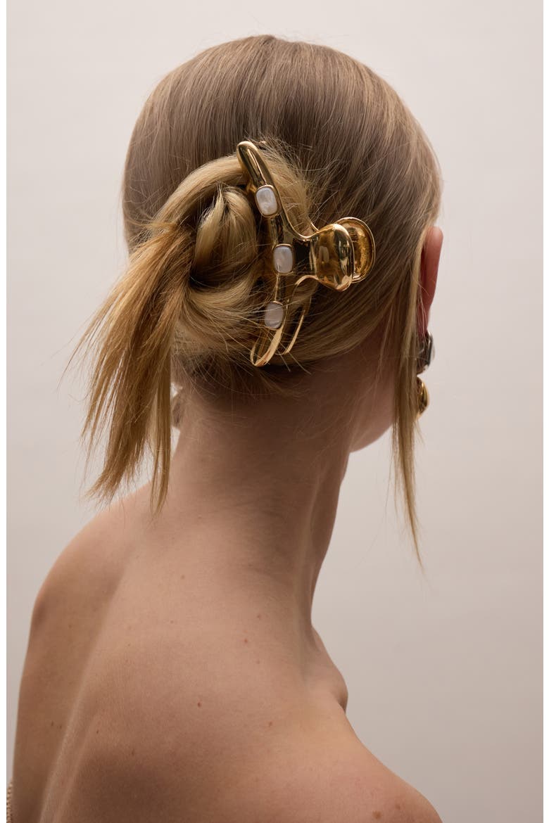 Vega Mother-of-Pearl Hair Claw Clip, Alternate, color, MOTHER OF PEARL