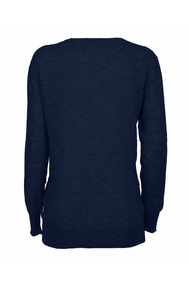Pure Cashmere Essential Crewneck Sweater, Alternate, color, Melange Blue