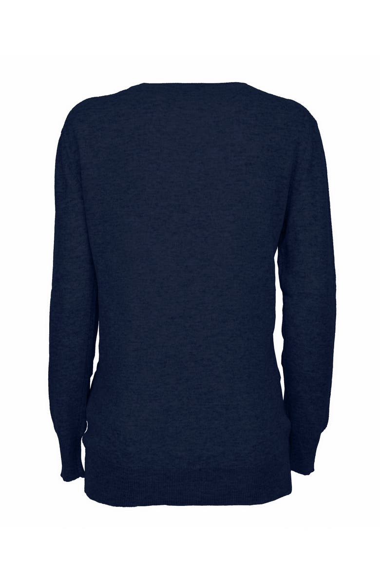 Monticelli Cashmere Pure Cashmere Essential Crewneck Sweater, Alternate, color, Melange Blue