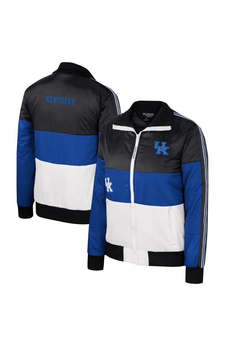 THE WILD COLLECTIVE Women's The Wild Collective Royal Kentucky Wildcats Color-Block Puffer Full-Zip Jacket, Main, color, Royal
