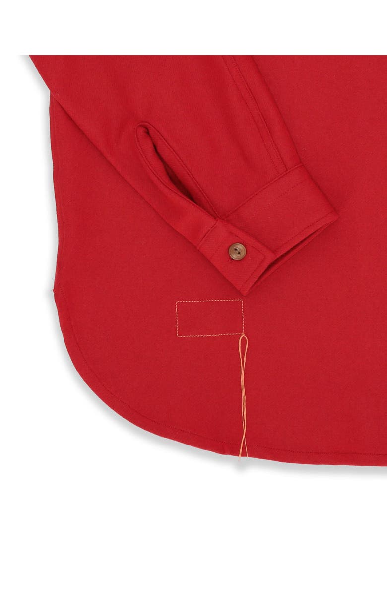 Fortela CPO Flannel Wool Overshirt, Alternate, color, Red