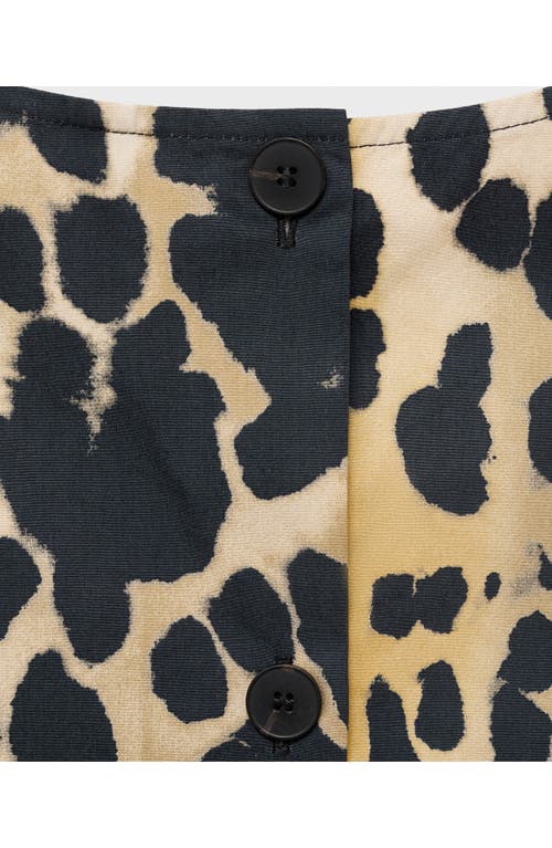 Mango Cheetah Print Sleeveless Cotton Crop Top In Animal Print
