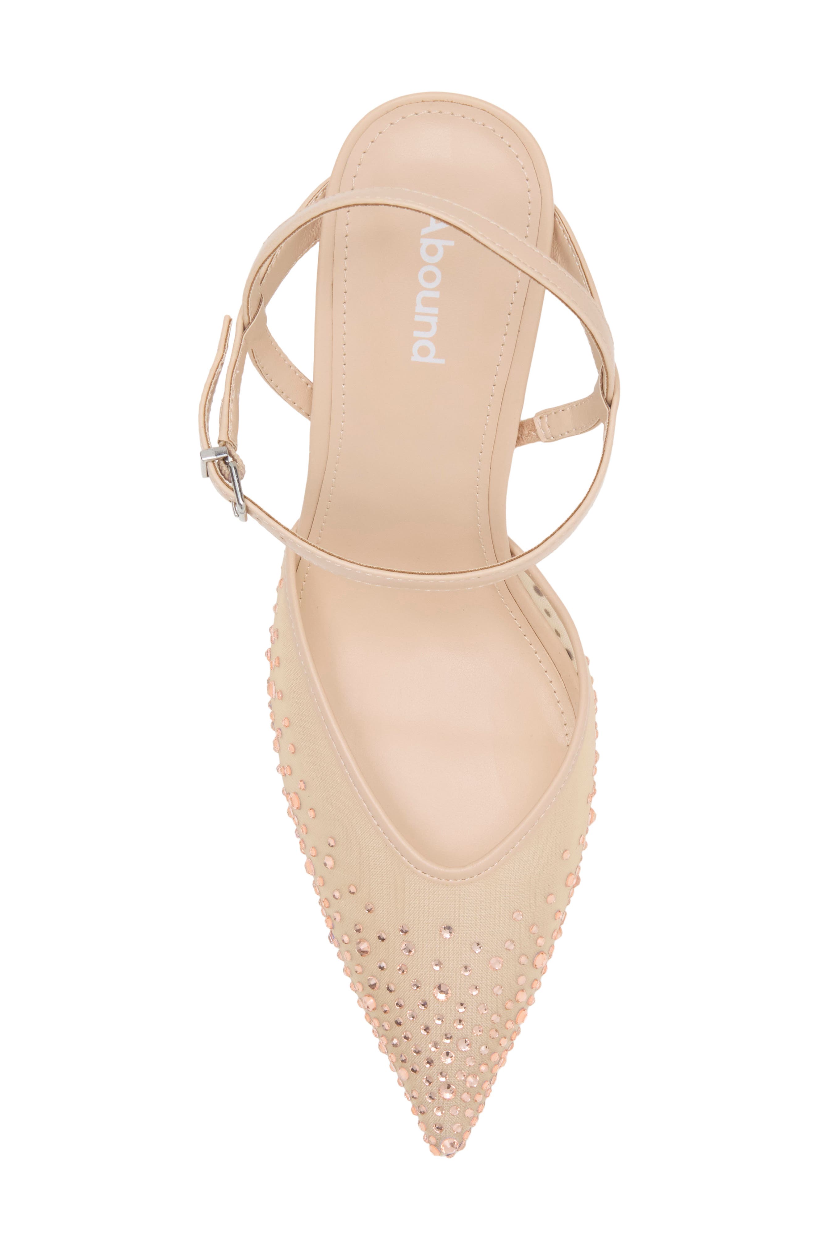 Zandaya Lace Ankle Strap Pump, Alternate, color, BEIGE CHAMPAGNE