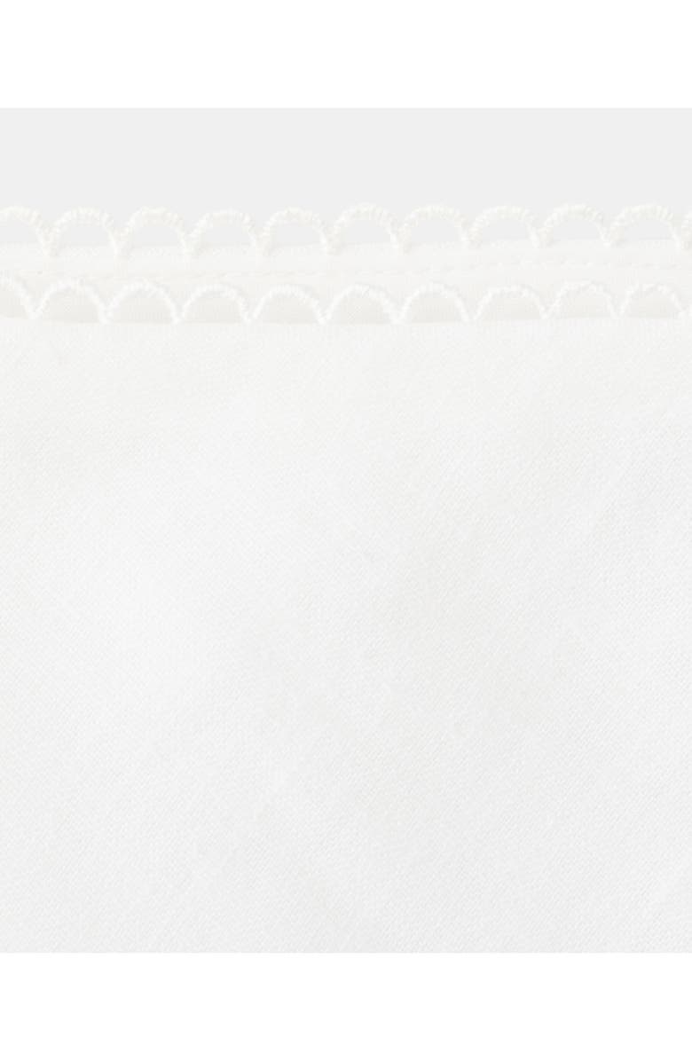 MANGO Lace Trim Linen Blend Midi Skirt, Alternate, color, Off White