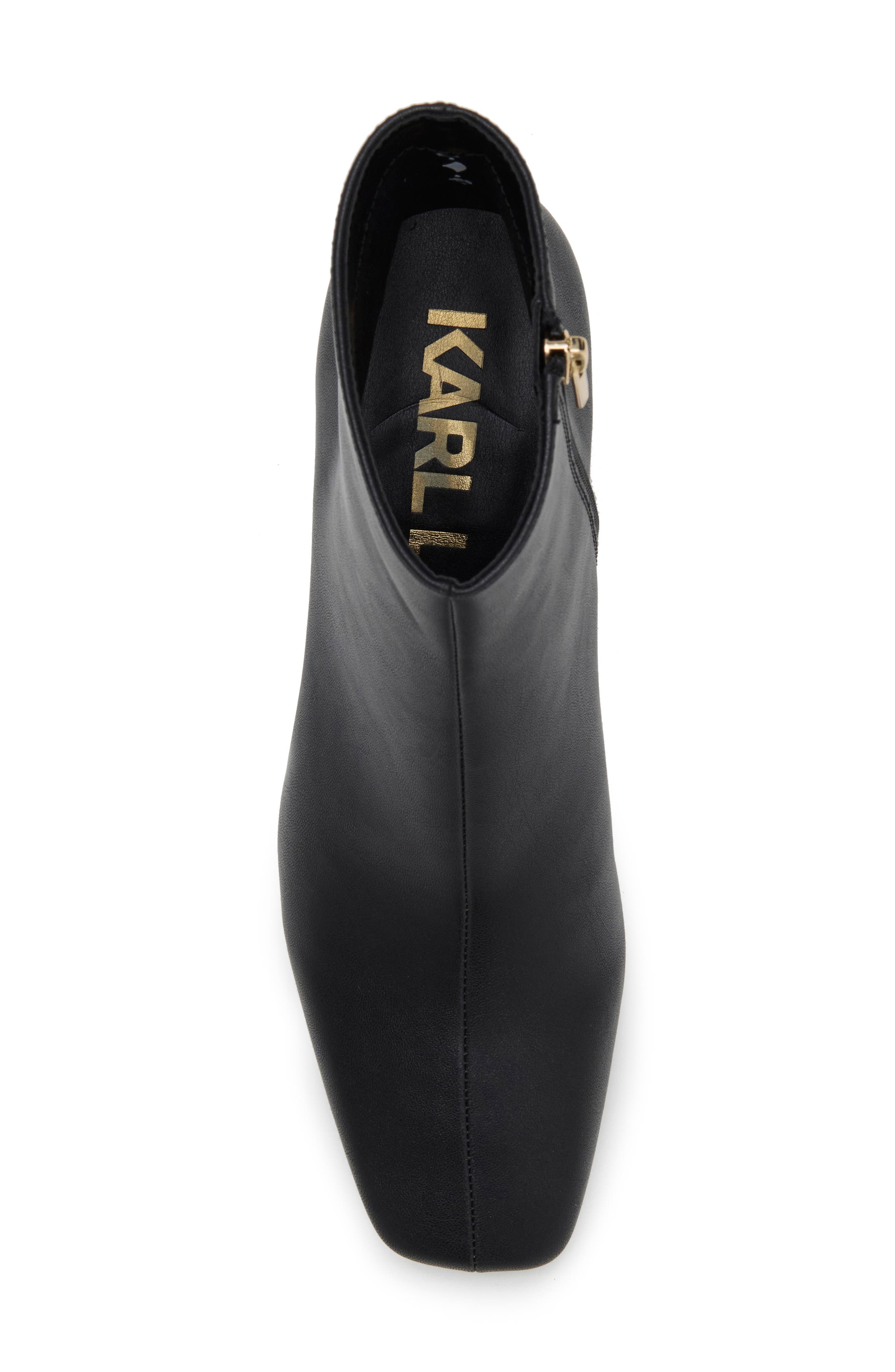 Sycamore Faux Leather Bootie, Alternate, color, BLACK