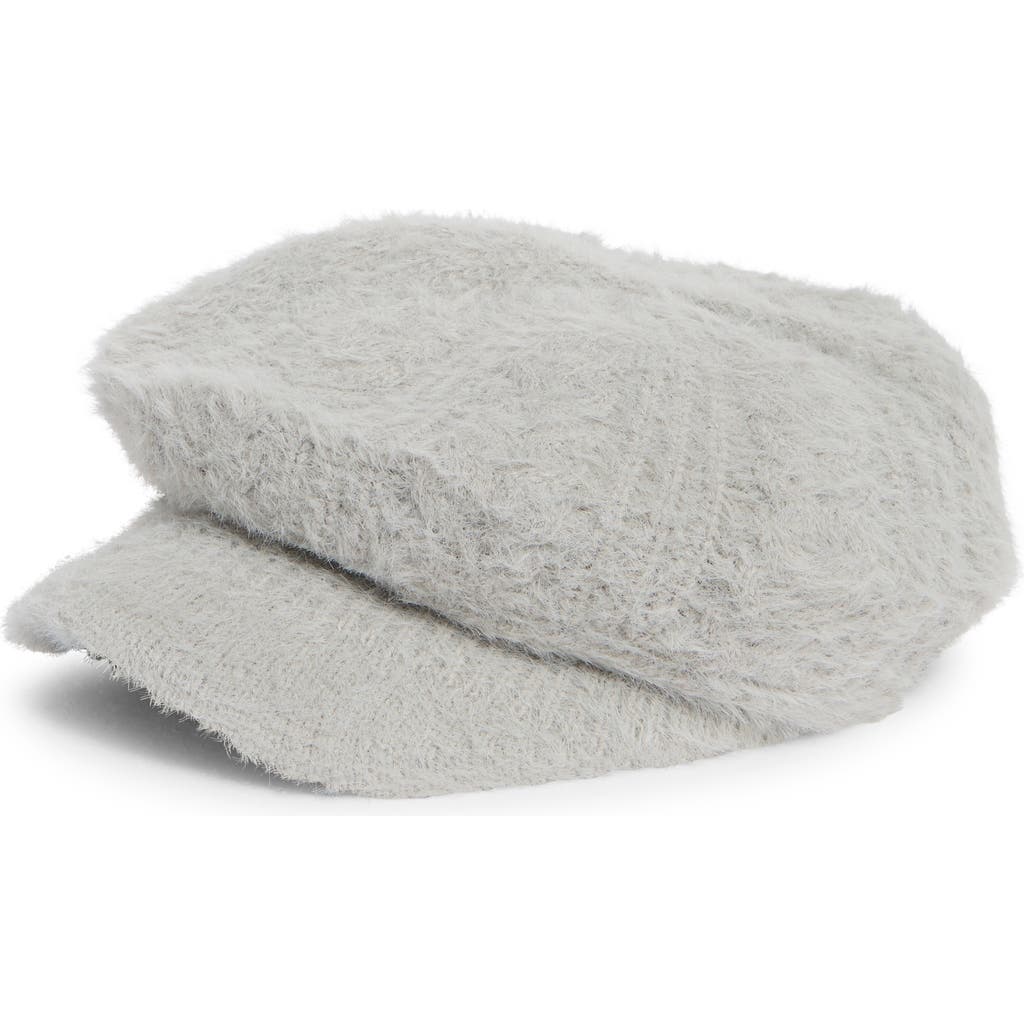 Nine West Eyelash Knit Newsboy Cap In Gray