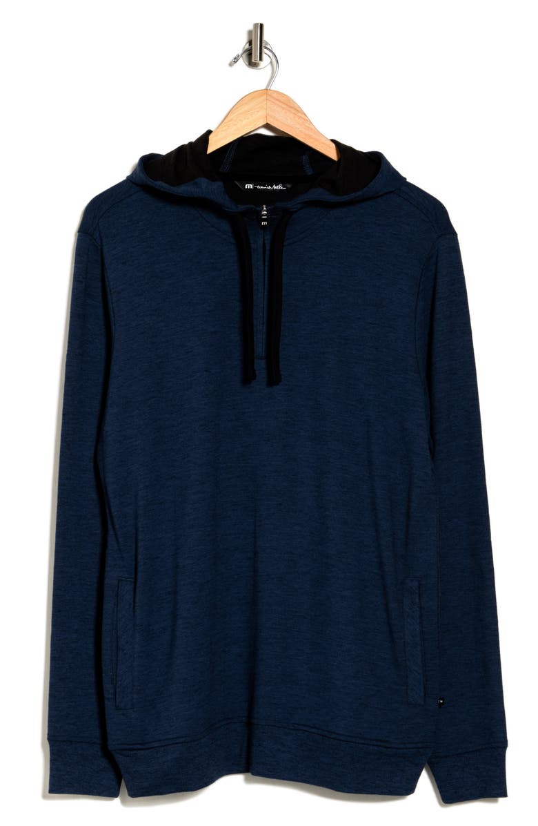 TravisMathew Creature Comforts Quarter-Zip Hoodie, Alternate, color, 