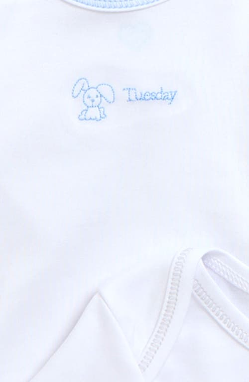 Kissy Kissy Days Of The Week Set Of 7 Bodysuits In White