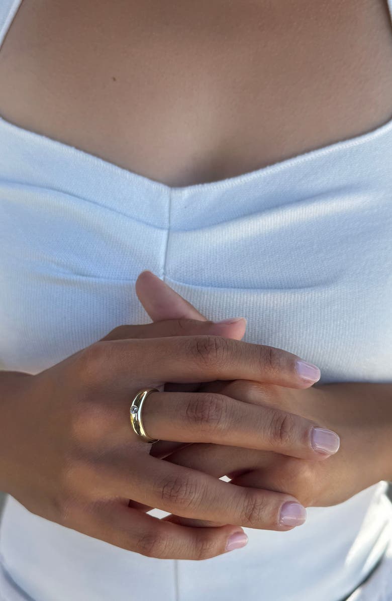 Adornia CZ Wide Band Ring, Alternate, color, Gold