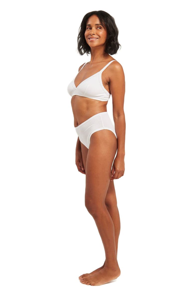 Nudea The Organic Cotton Midi Brief 3 Pack, Alternate, color, Cotton White