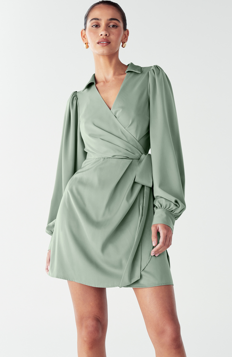 Pearl Wrap Dress