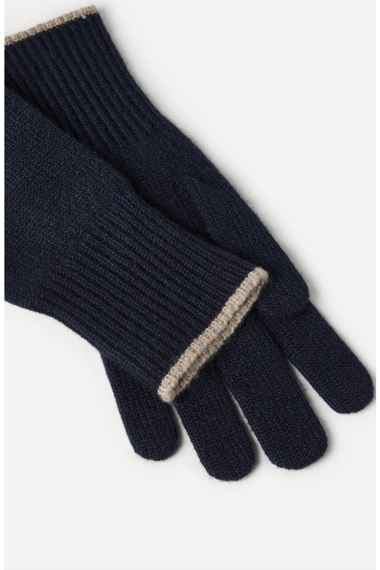 Cashmere knit gloves, Alternate, color, Navy Blue