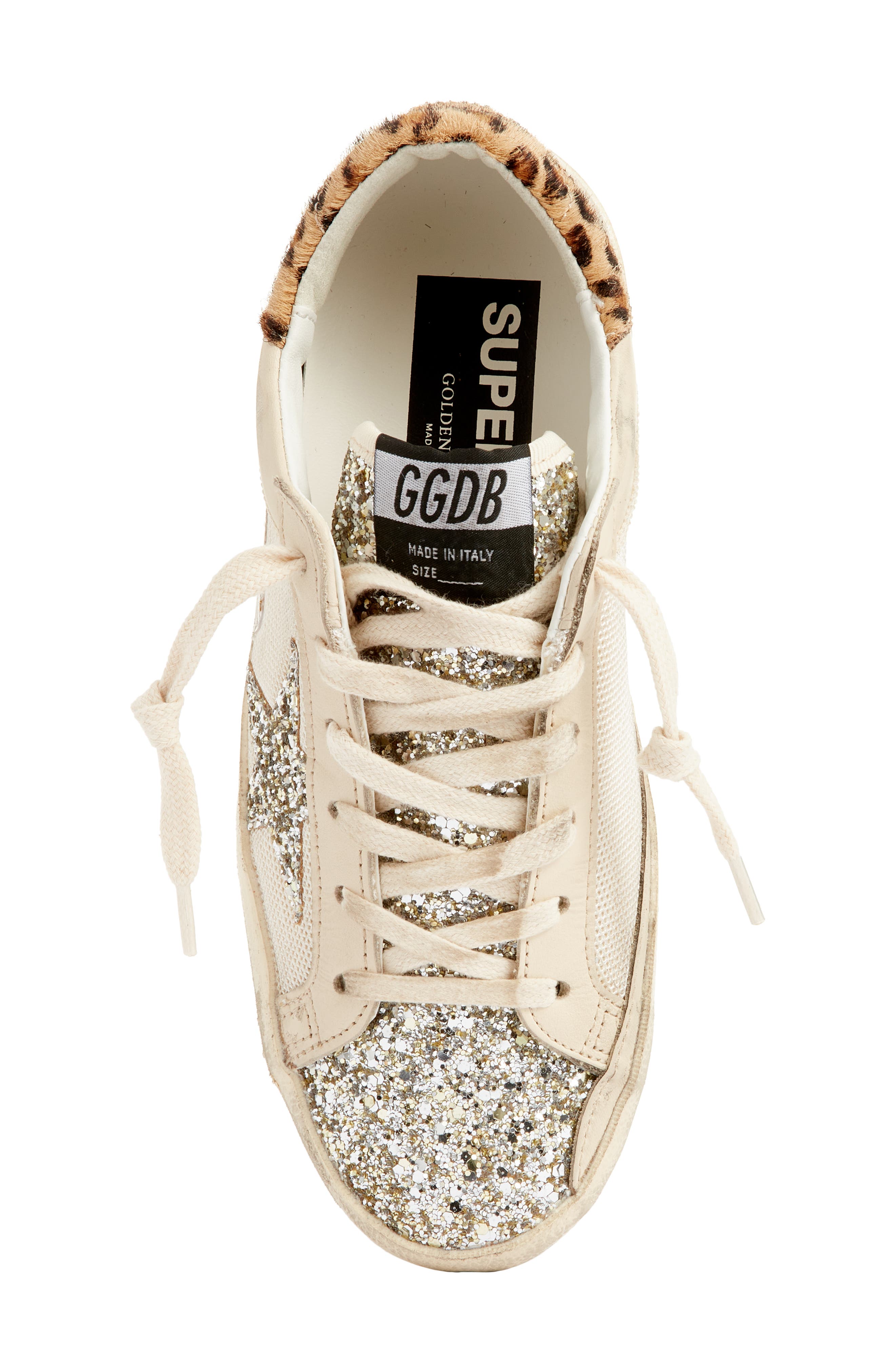 Golden Goose Super-Star Glitter Sneaker, Alternate, color, 