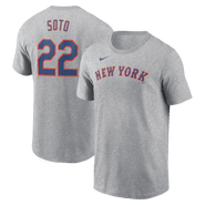 Nike Men's Nike Juan Soto Heather Gray New York Mets Fuse Name & Number T-Shirt