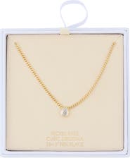 NORDSTROM RACK Pear Cut Cubic Zirconia Pendant Necklace