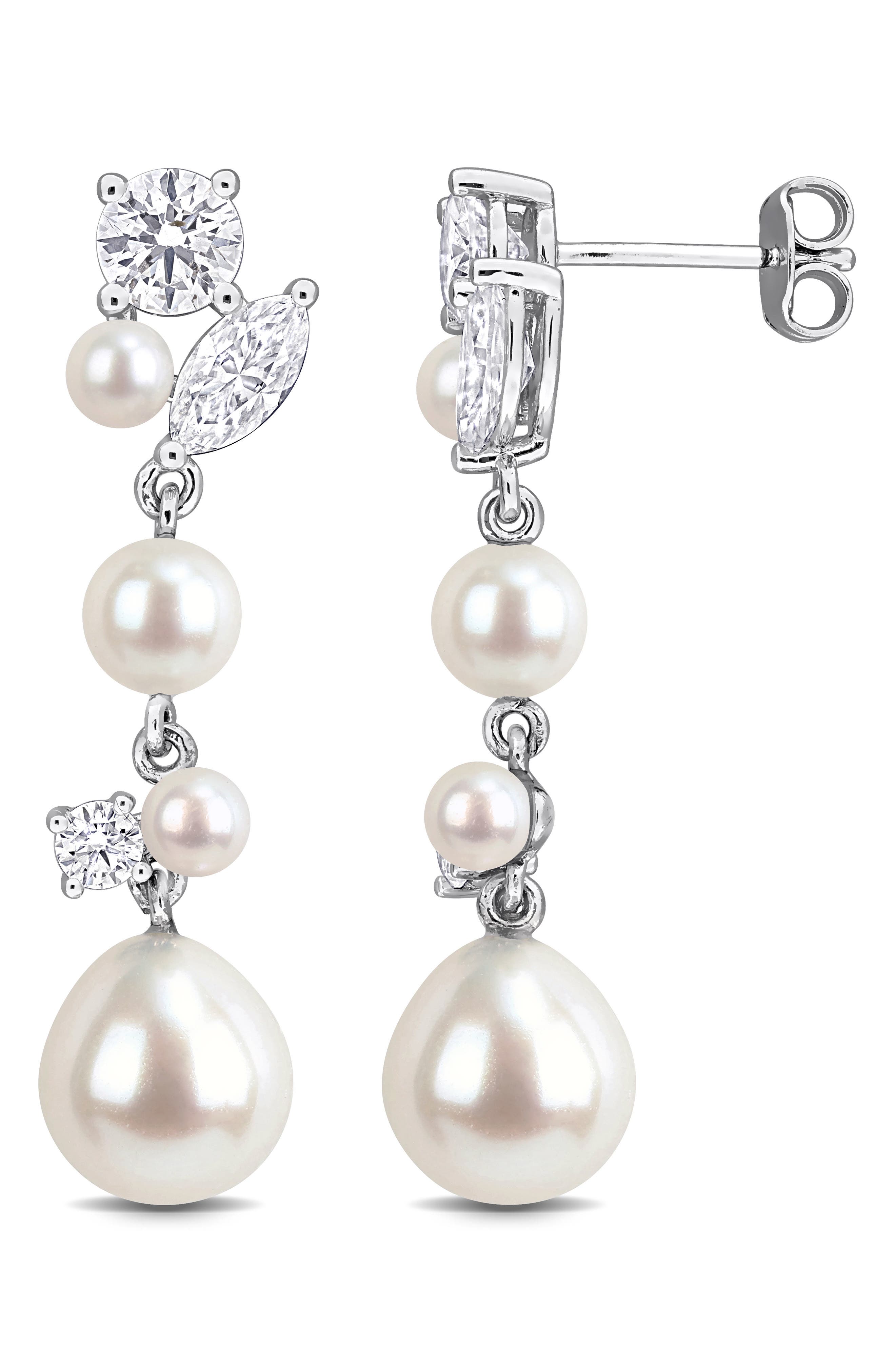 Cultured Freshwater Pearl Drop Earrings