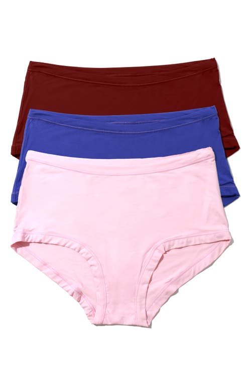 Hanky Panky Yourfit™ Assorted 3-pack Boyshorts In Bliss/blue/mulled Wine